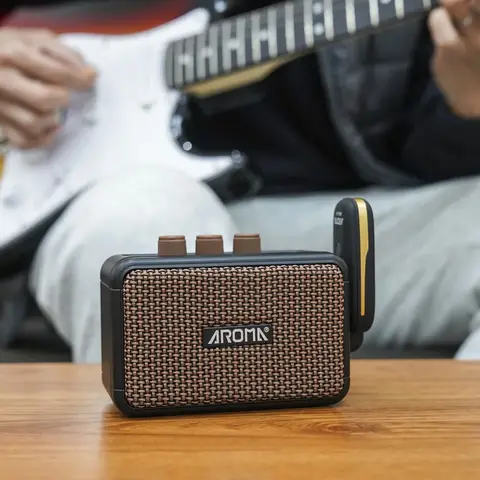 Aroma AG-04 Förstärkare Bluetooth Audio AMP Bärbar Högtalare Elgitarr Miniförstärkare 5W Utgång Elgitarrtillbehör 8 best sales bärbar gitarrförstärkare - №2