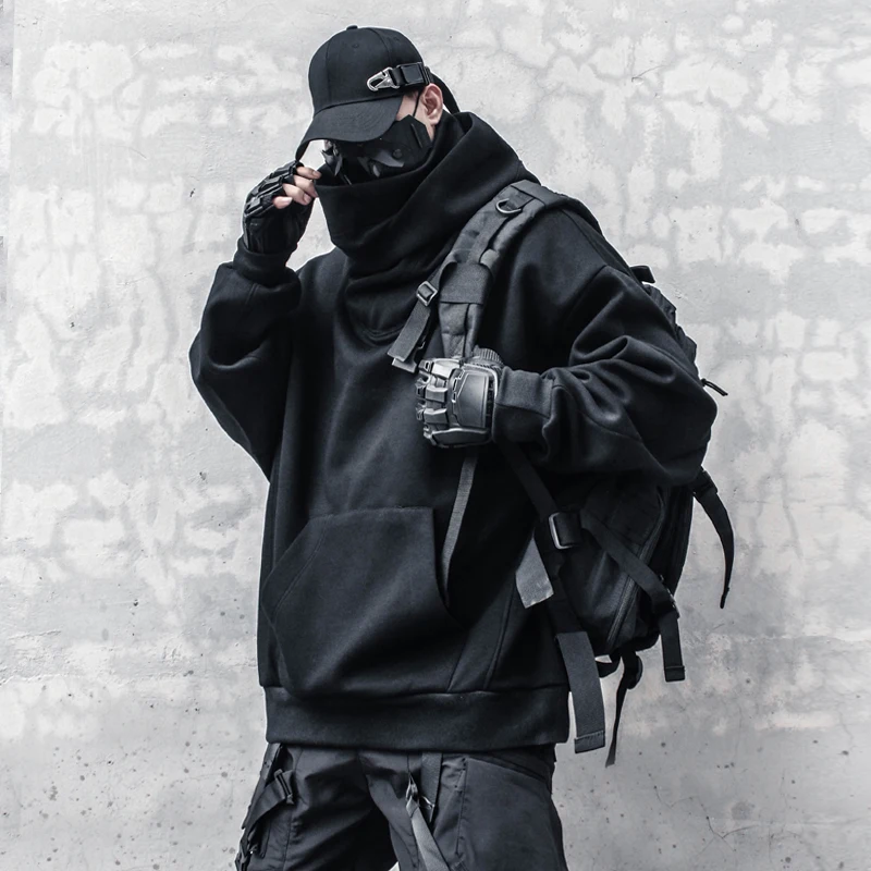 

Dark Turtleneck Hoodie Men Techwear Women Hoodie Design Fashion plus-size Samurai Hoodie