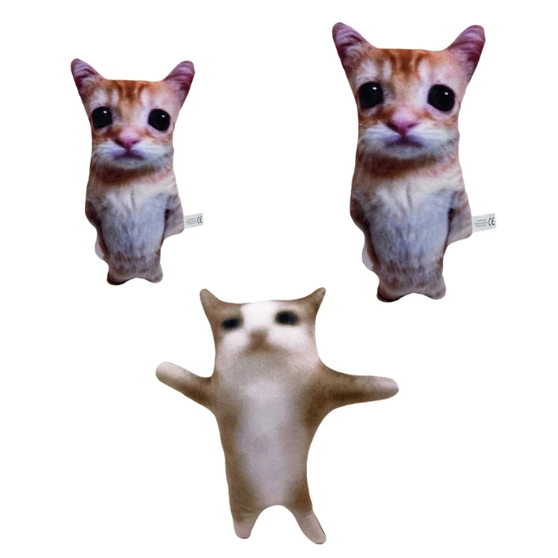 Comforting Cats Plushes Cushions Soft Touches Embroidered Detailing Soft Velvets Fabric for Cats Lover
