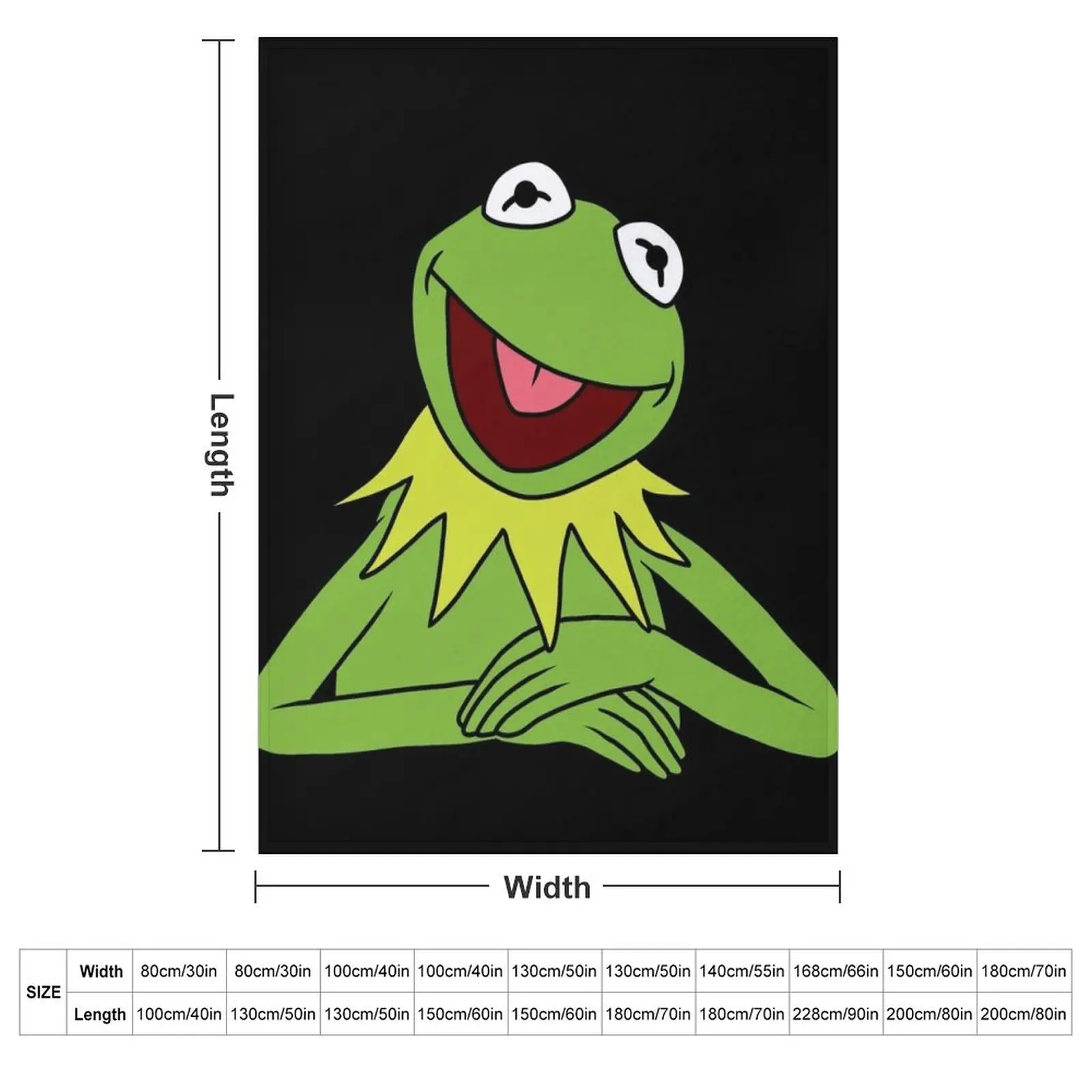 Kermit The Frog Throw Blanket bed plaid Tourist Flannel Fabric Blankets