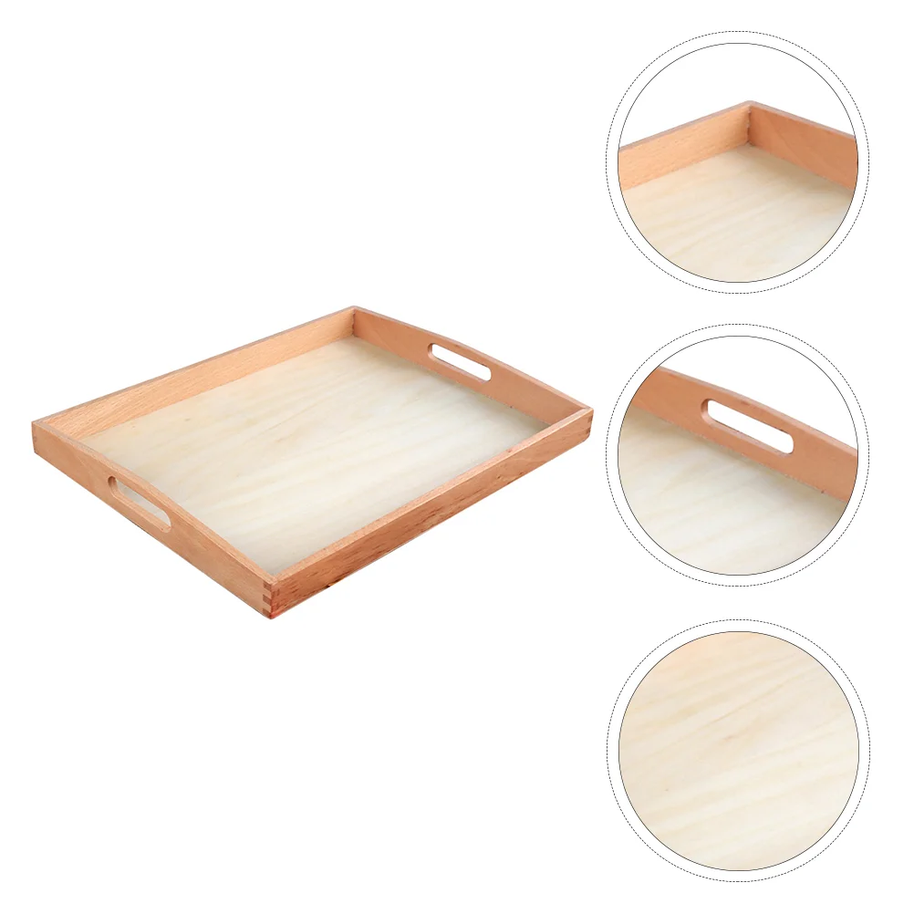 Montessori Teaching Aid Tray Interactive Platter Puzzle Wood Intelligence Kids