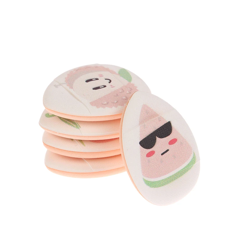 10PCS Mini Fruit Pattern Finger Sponge Puff Small Air Cushion Powder Face Foundation Concealer BB Cream Cosmetics Applicator