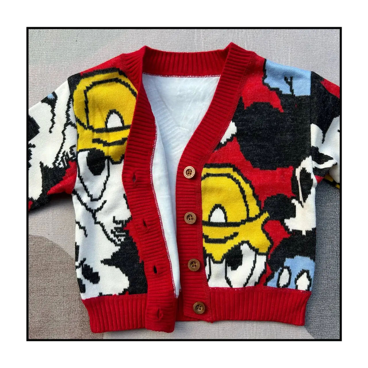 Nuovo autunno e inverno abbigliamento per bambini cappotto per bambini cardigan Topolino margherita cartone animato ragazze caldo maglione in pile