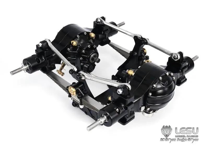 LESU 1/14 LKW-Hinterradaufhängung 9MM erhöht X-8015 FÜR Tamiya Draghead Mud Head, komplett aus Metall – Detail 9