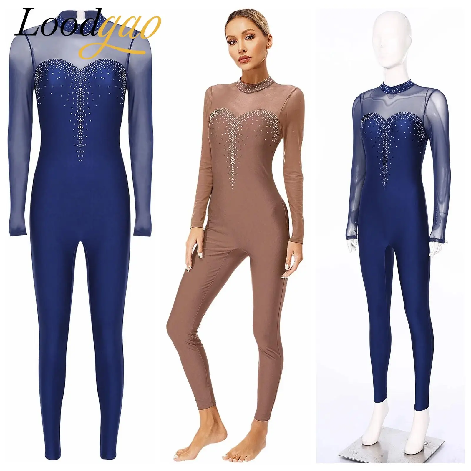 

Athletic Jumpsuit Women Figure Skating Leoatrds Rhythmic Gymnastics Bodysuit Acrobatics Jumpsuits Woman Ballet Dance Leoatrd