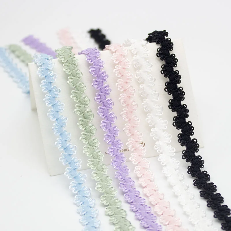 10 Yards Bilateral Elastic Lace DIY Webbing Lace Elastic Band Fabric Clothing Accessories For Underwear Briefs