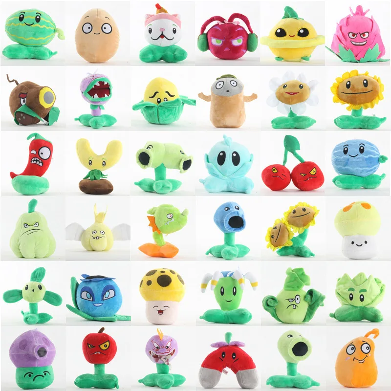 

52 Styles Plants vs Zombies Plush Stuffed Toys 13-20cm PVZ Plants Peashooter SunFlower Chomper Plush Soft Game Toy for Kids Gift