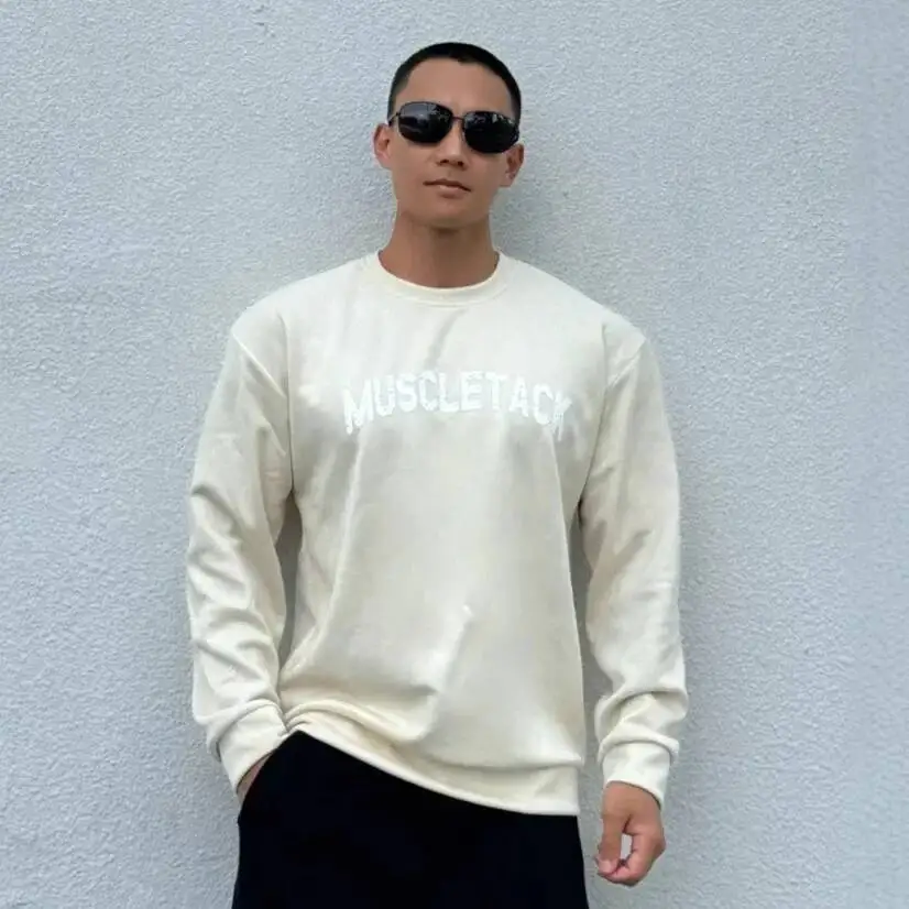 

Мужская уличная замша, модная футболка с длинным рукавом, футболка для бега с принтом Gym Fiess, мужская повседневная одежда для бодибилдинга, толстовки