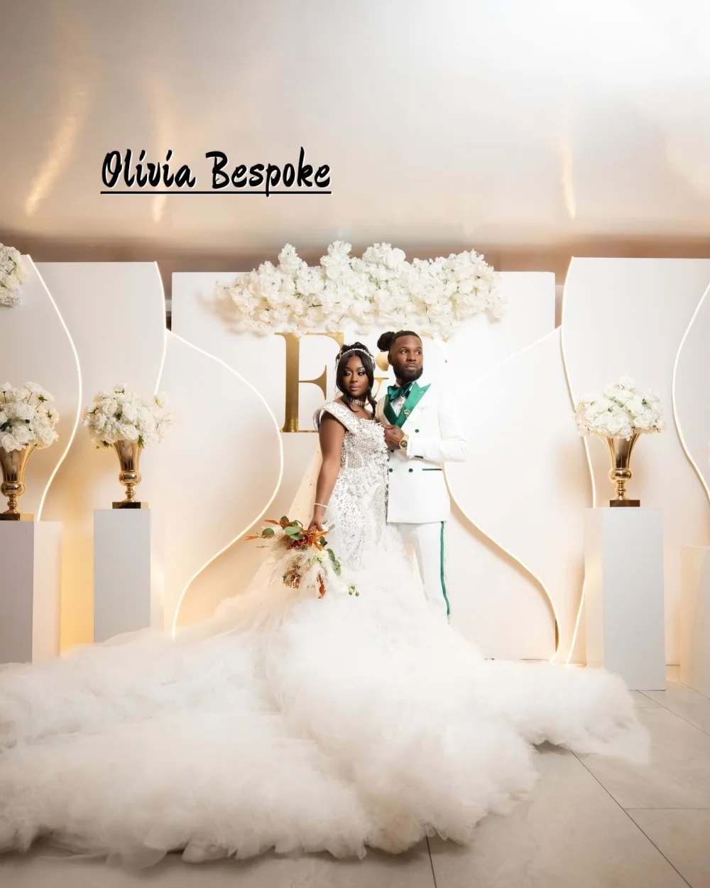 

Remarkable Beaded Rhinestones Wedding Dress Detachable Tulle Ruched Train Aso Ebi Mermaid Engagement Gown African Customized