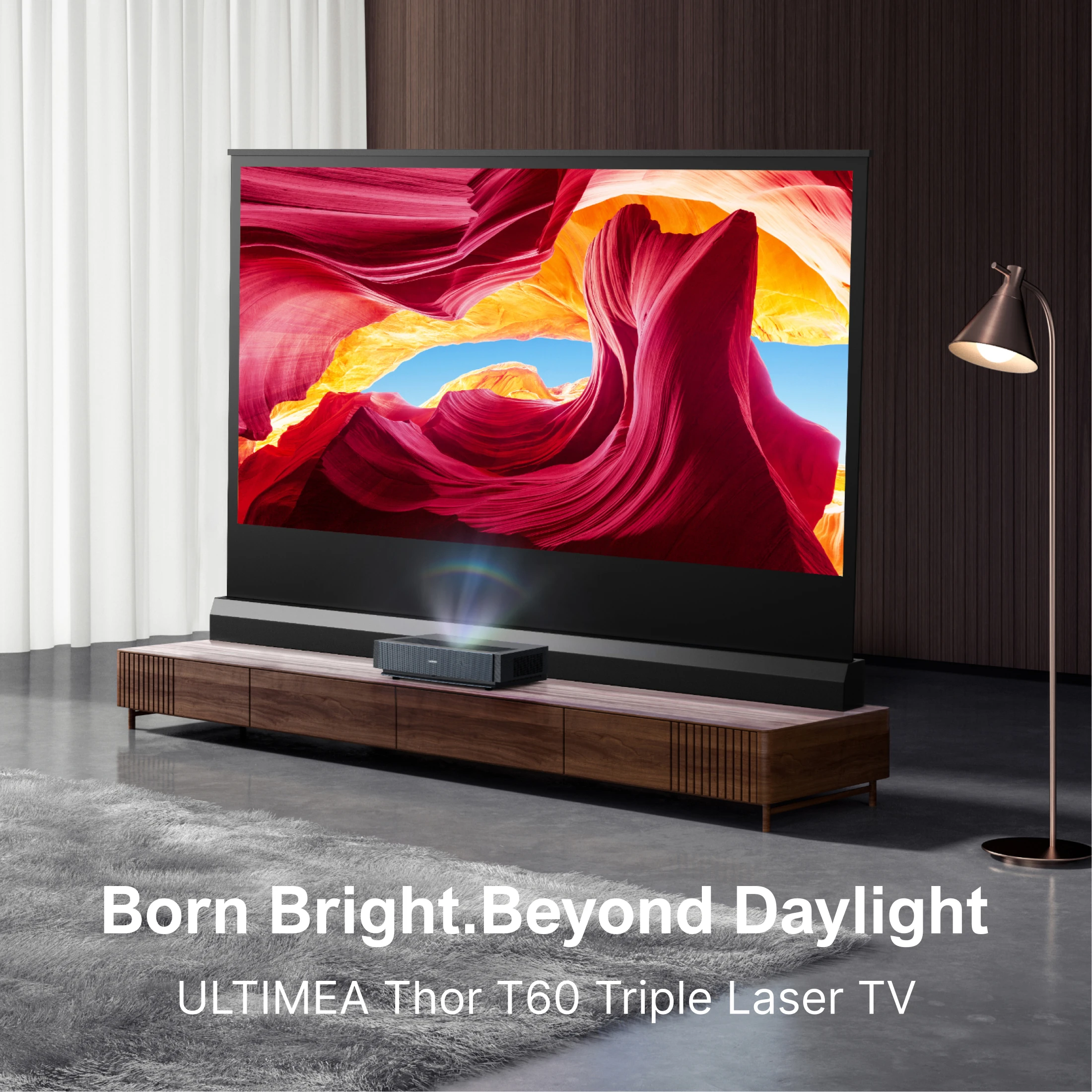 ULTIMEA Thor T60 Laser TV Ultra Short Throw 4K Projector، Dolby Atmos & Dolby Vision 4000 ANSI-Lumen Home Theatre Cinema Beamer