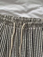 Korean Laid-ba Striped Drapey Casual Pants Women's High-waist Straight Thin Summer Elastic Waist Versatile Long Trousers - Image 3