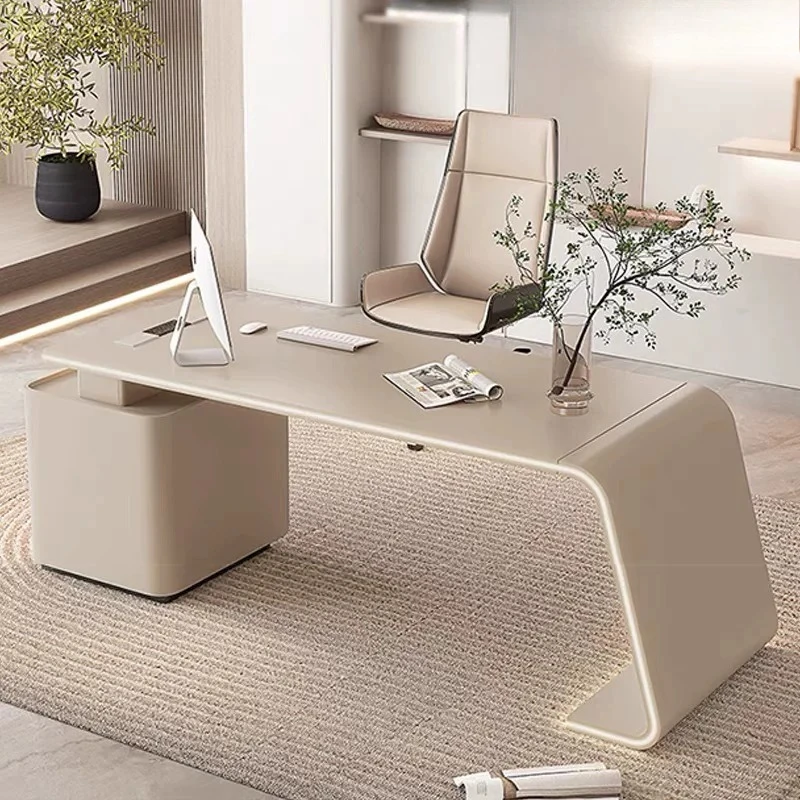 Luxury Aesthetic Office Table Organizer Drawers Executive White Office Desk Specialty Commercial Escritorio Oficina Furniture