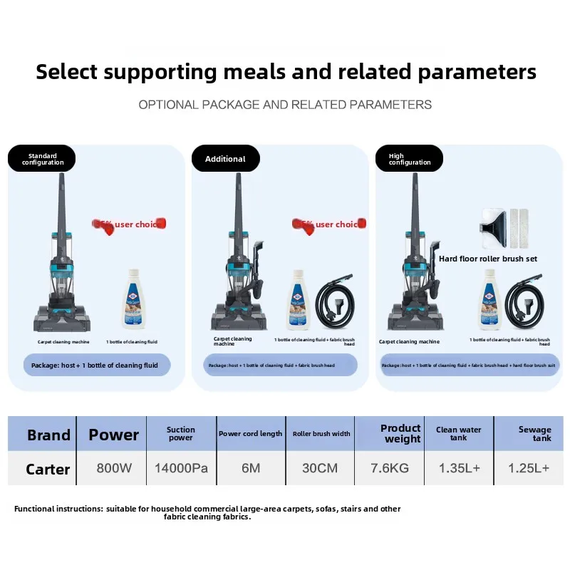 カーペットフロアファブリッククリーナーマシン 3 in 1 業務用 家庭用 ドライウォッシュクリーニング