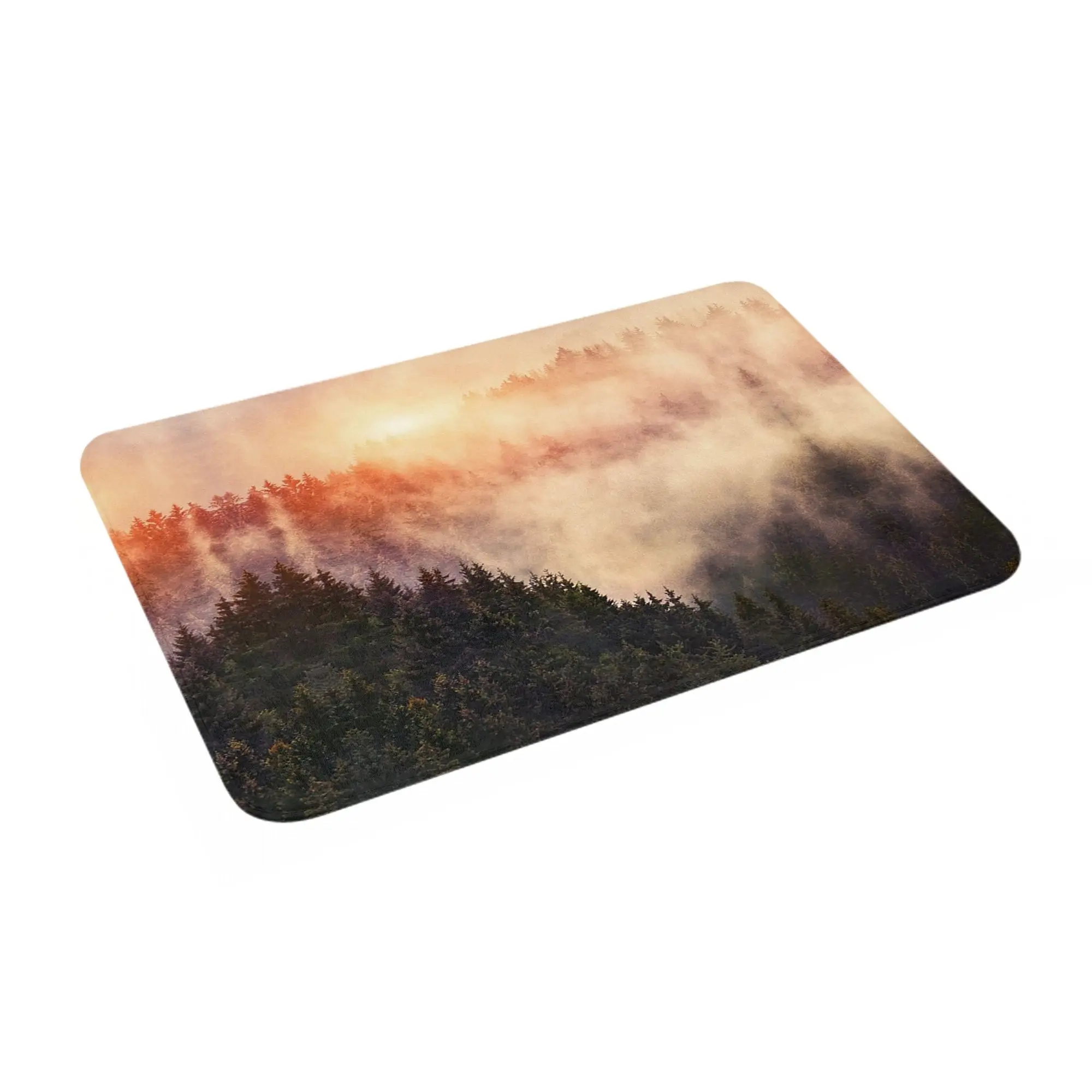 

Sunrise In A Romantic Misty Foggy Autumn Non-slip Doormat Floor Mat Carpet Rug for Kitchen Entrance Home Bedroom Footpad Mats