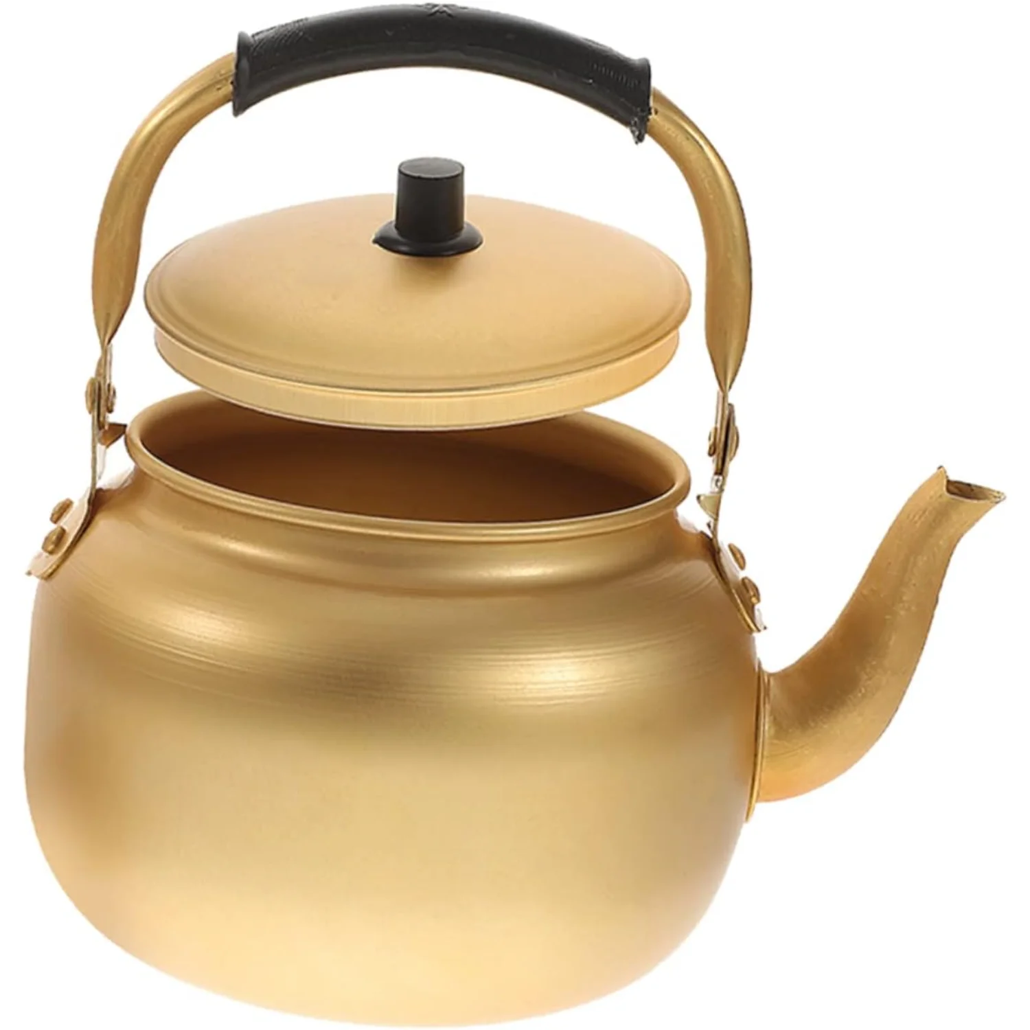 

Metal Vintage Aluminum Tea Kettle Stovetop - Golden Korean Rice Wine Jug