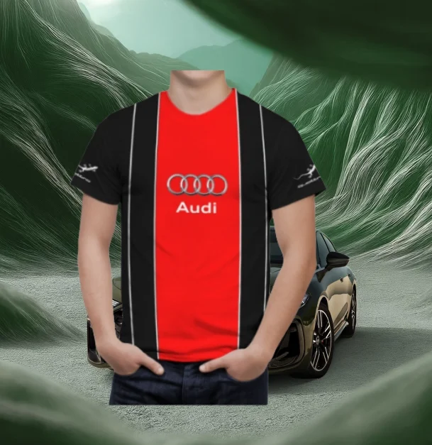 

2025 New Racing Motorcycle Riding Top Breathable Outdoor Sports Audi Summer Men's Casual Sports Street Short Sleeved T-Shirt