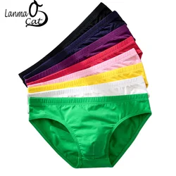 Customized Cotton Briefs Underwear For Men High Quality Breathable Male Underpants 7 Colors Asian Size M/L/XL/XXL