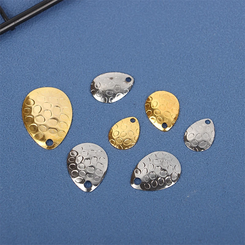 20Pcs Angeln Spinner Klingen Metall Waterdrops Form Löffel Plaice Für Tackle Handwerk Köder Werkzeug Locken DIY Harten Köder zubehör – Detail 5
