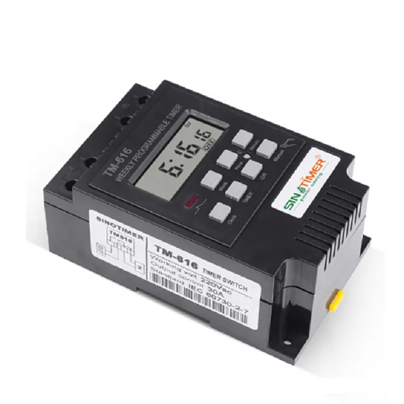 

TM616 30AMP 4PINS 7 Days Programmable Timer Din Rail Mount Timer 220v ac Programmable Timer Relay TM-616
