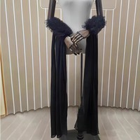 New Modern Dance Hand-Floating Sleeves National Standard  Ballroom Dance Dress Accessories  Arm Sleeves Chiffon Latin Bud Sleeve