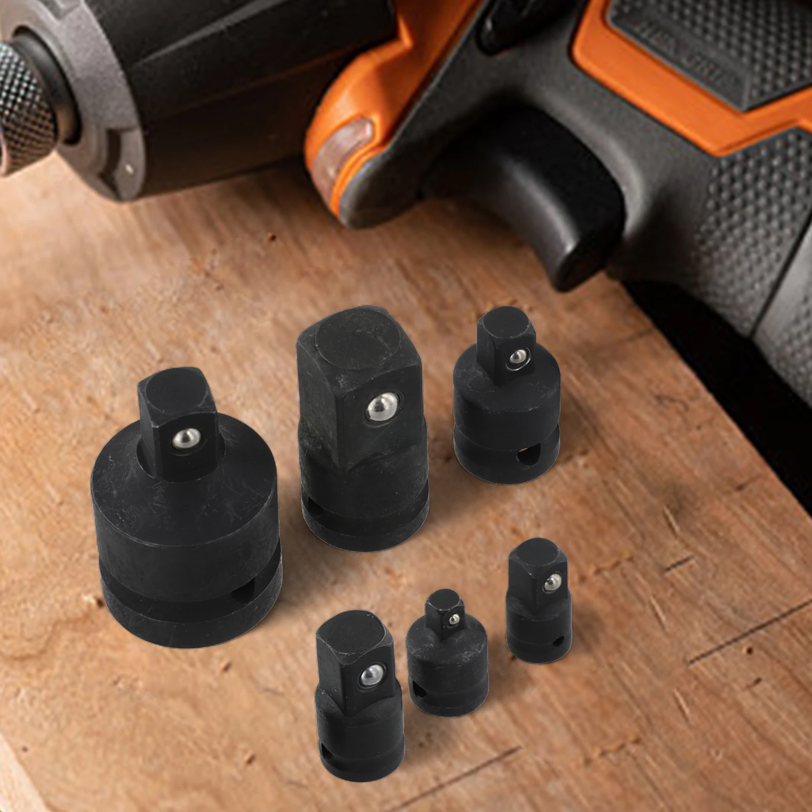 

6Pcs/set Socket Wrench 1/4 1/2 3/8 3/4 Ratchet Breaker Drive Spanner Pneumatic Sleeve Adapter Wrench Accessories