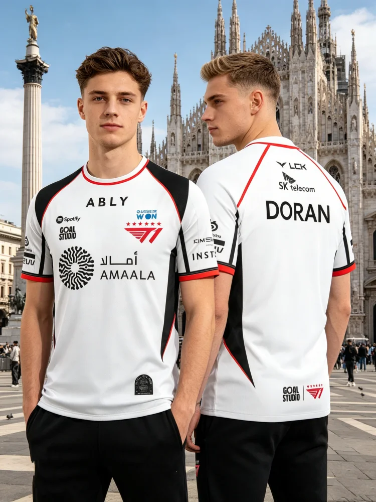 Nueva Camiseta del Equipo de eSports T1 2026, para Fanáticos de Faker, Hombres, Mujeres, Niños y Familias, Camiseta Deportiva Informal de Manga Corta para Verano, para Entusiastas de los Videojuegos