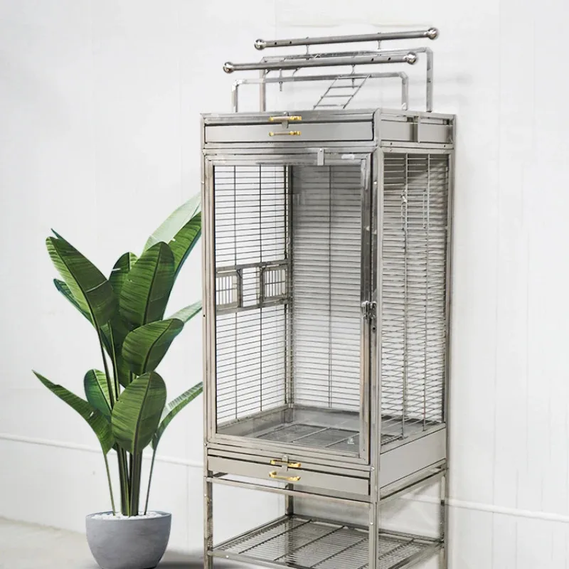 

Large parrot nest, birdcage, stainless steel toy lounge, feeder, bird nest, birdcage, Nido Para Pajaros, bird accessories CY50BC