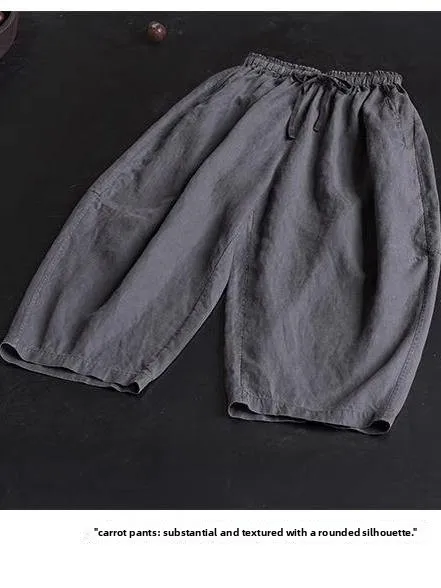 オリジナルデザインのゆったりとした裾の開いたパンツ、女性用ハンハアックスカジュアルルーズフィット、染め加工ハイウエストキャロットパンツ