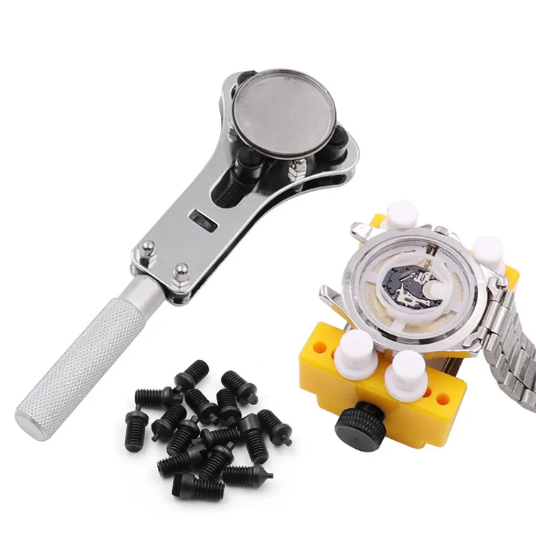 Three Jaw Open Cover Tool Bottom Opener Adjustable Screw Back Remover Watch Repair Tools Wrench Steel Watch Case Opener