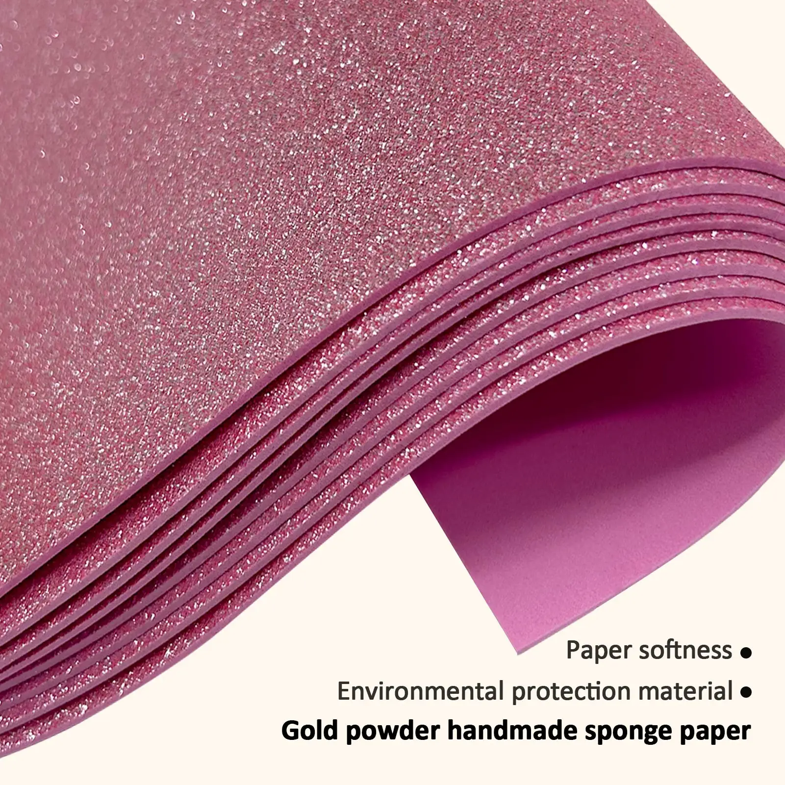 16PCS 2MM-Thick EVA Glitter Sponge Paper 20 x 30CM Handmade Craft Paper DIY Made Foam Paper for Wedding Party Party Decoration