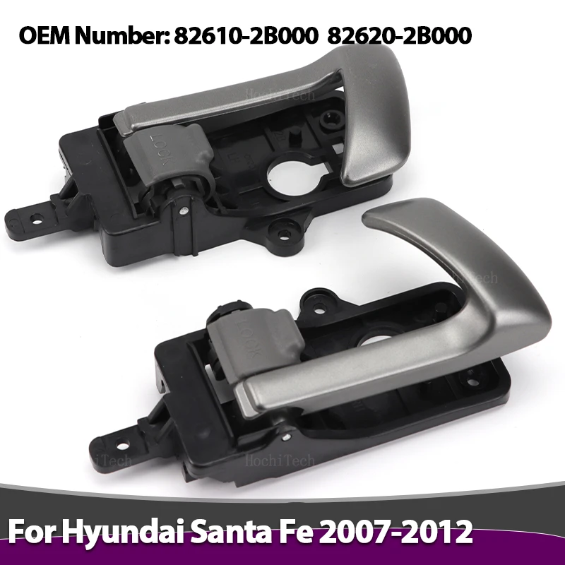 Interior Front Left Right Inner Door Handle Part Accessories 82610-2B000 82620-2B000 826202B000 For Hyundai Santa Fe 2007-2012