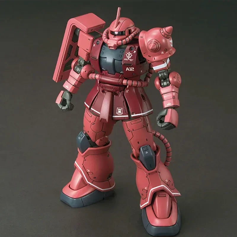 Red Zaku Assembly Model Gaogao Model Kit Hg 1/144 024 Ms-06s Comet Ver Action Figures Robot Figurine Plastic Model Toy Gifts