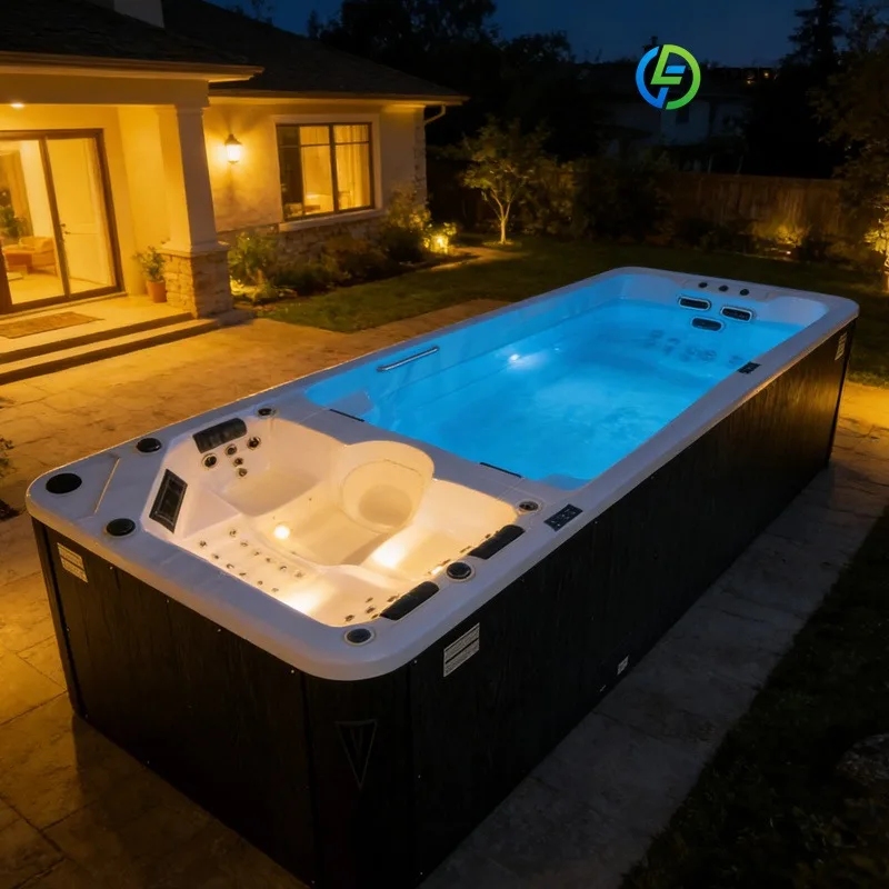 FL Customized Outdoor Heated Endless Acrylic Spa Pool with Massage for Home Use for Children & Adults