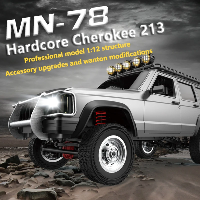 MN MODEL MN78 1/12 RC Car Model Pickup Remote Control Truck Toys With LED 4WD Climbing Off-Road Gifts All Terrain Crawler