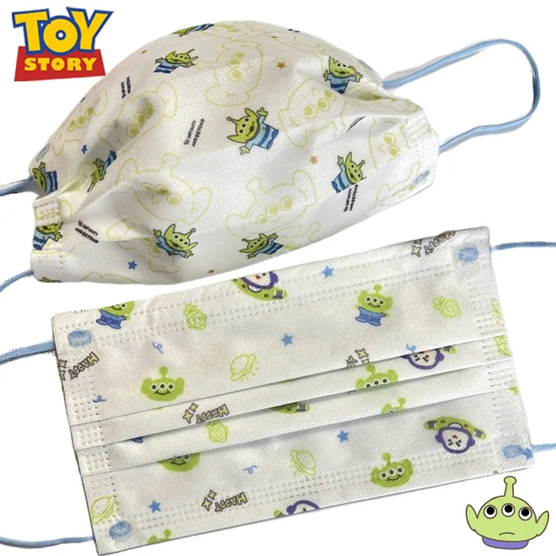 10Pcs Disney Toy Story Disposable Masks Cartoon Alien Dust Mask Anime Buzz Lightyear Multilayer Protection Masks Kids Gifts