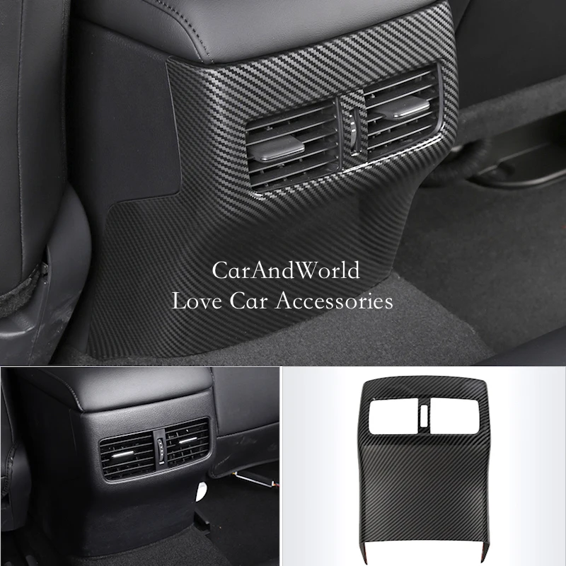 

For 2019-2025 Mazda 3 Axela Rear Row Air Condition Outlet Vent Cover Interior Armrest Panel Frame Trims Garnish Car Accessories