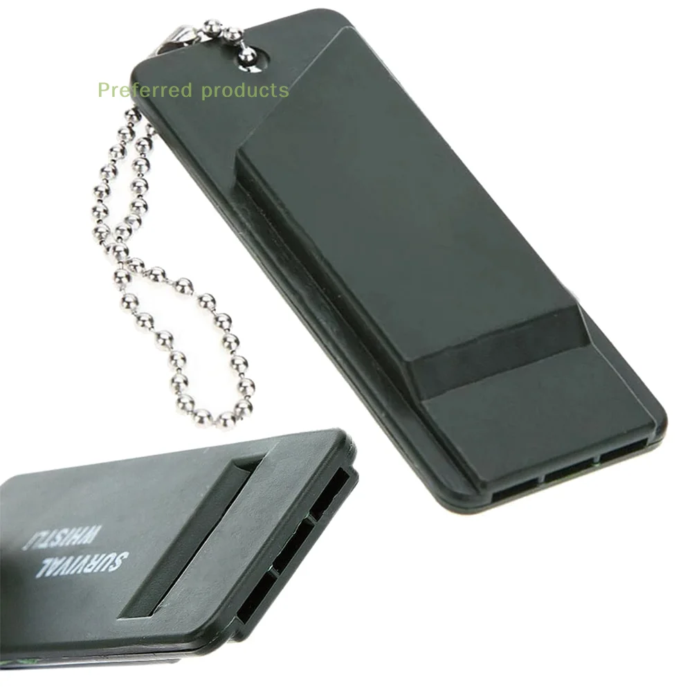 3-Frequency Whistle High Decibel Survival Whistle Keychain Rugby Referee Camping Hiking Emergency Survival Whistle Outdoor Tools