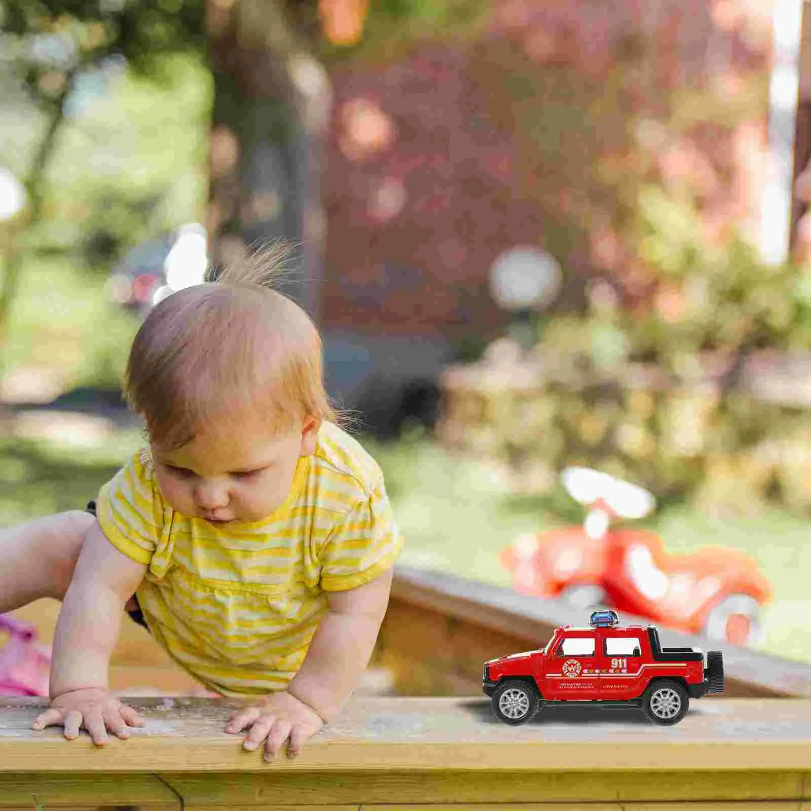 Puxar para trás caminhão de bombeiros Brinquedo, Mini para crianças, Carro Motor, Luta, Puzzle, Criança, Criança