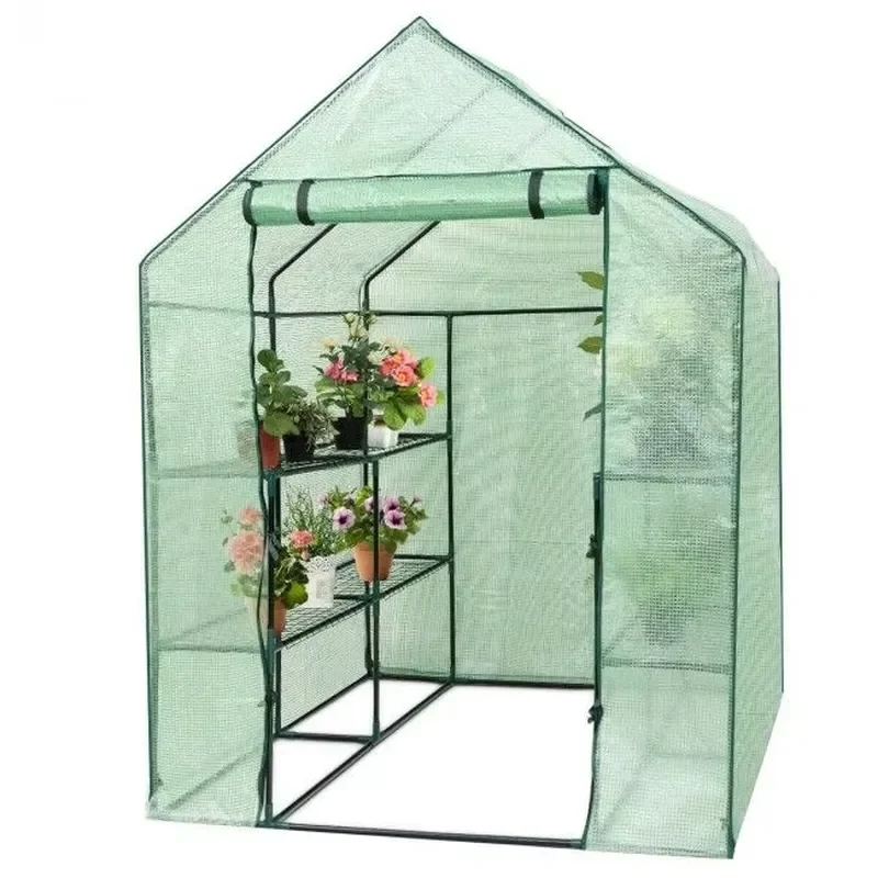 8-Shelf Mini Walk-In Greenhouse for Outdoor Gardening Plant Greenhouse