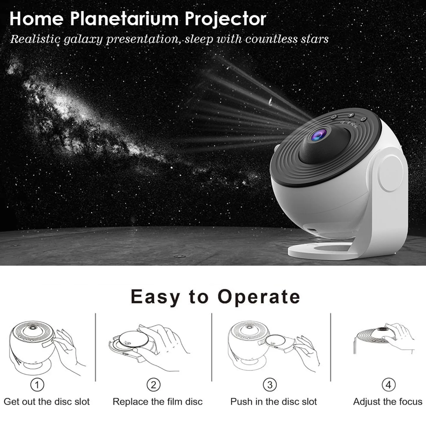 12-in-1 Sternenprojektor Galaxie-Licht, Planetarium-Projektor für Schlafzimmer, Decken-Nachtlicht Milchstraßen-Stimmungsbeleuchtung mit Timer, LED-Weltraum-Galaxie-Lampe, für Erwachsene, Spielzimmer,