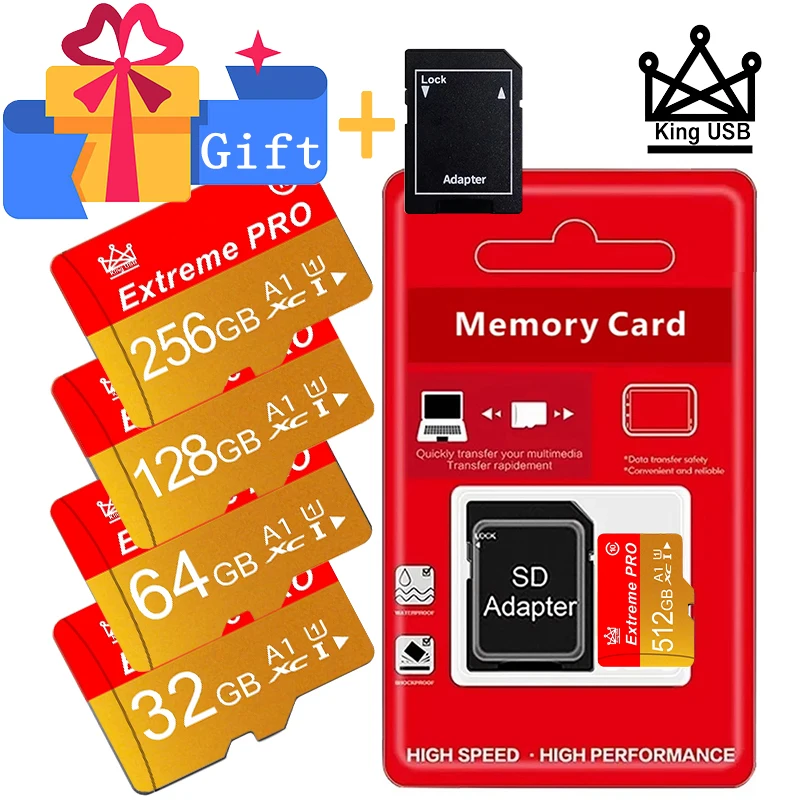512GB Micro SD Card Data Storage Large Capacity Performance Grade SDXC Flash Memory A1 U3 4K High-Speed for Smartphone Tablet PC