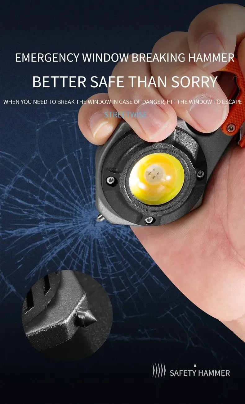 Multifunctional Portable Highlighting Light Type-c Fast Charging Large Capacity Battery Life Keychain Lamp COB Flashlight