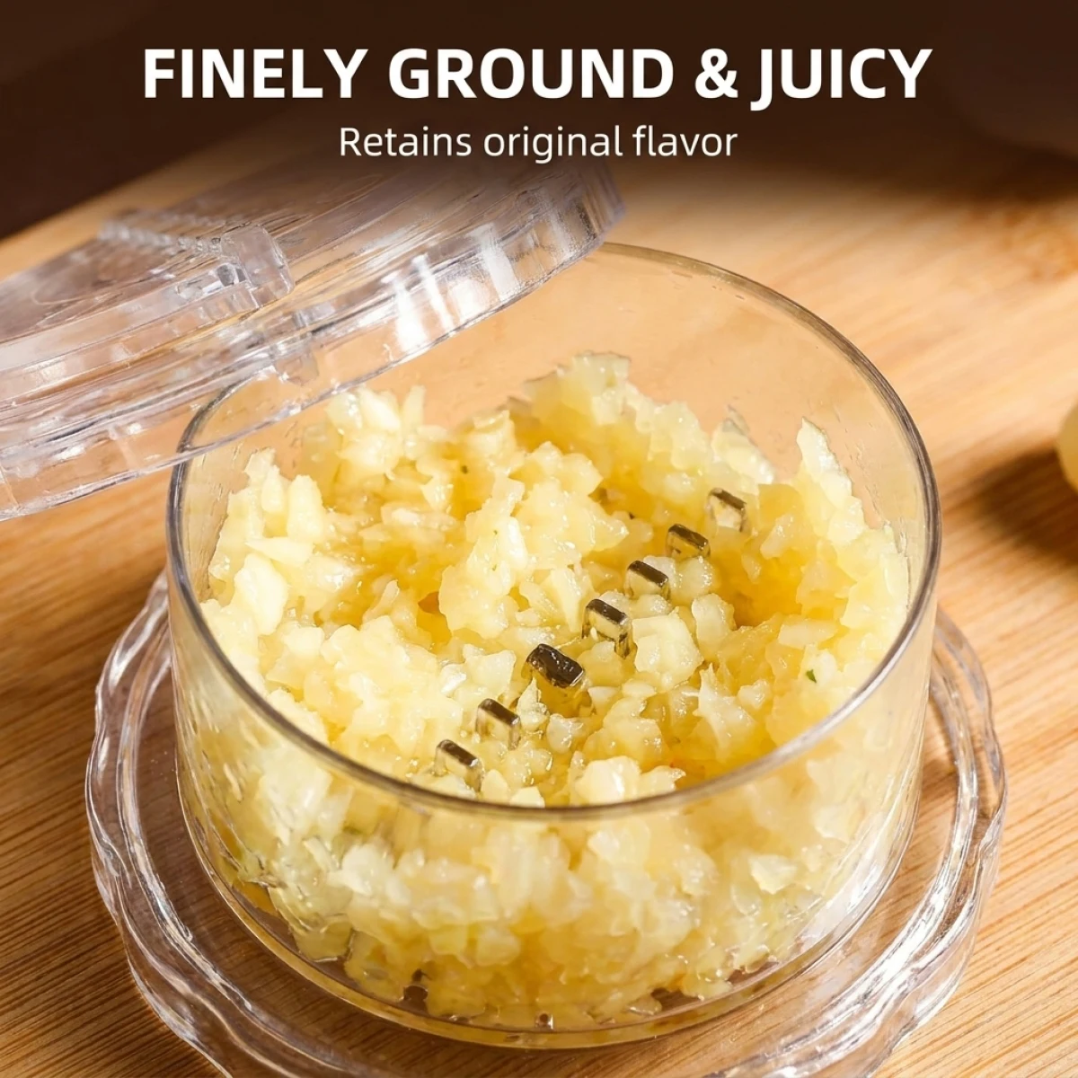 Multifunctional Garlic Pounde –Press&Twist,Extra Juicy Fine Grind, Dishwasher Safe, Food Grade Odorless Material for Daily Use