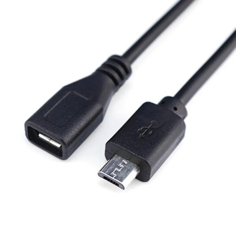 5pcs Micro USB 2.0 A Female Jack Android Interface 4 Pin 2 Pin Male Female Power Data Charge Cable Cord Connector 30CM