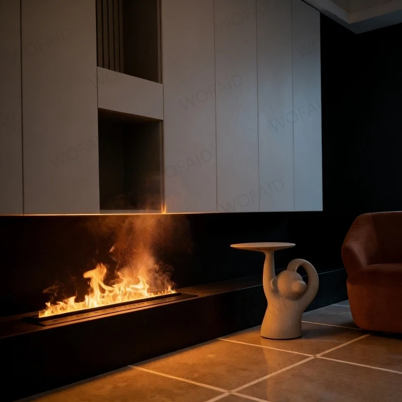 

WiFi-Connected Smart Mist Fireplace Eco-Friendly Atomizing Space-Saving Wall-Mounted Fireplace Lightweight Decorative Fireplace