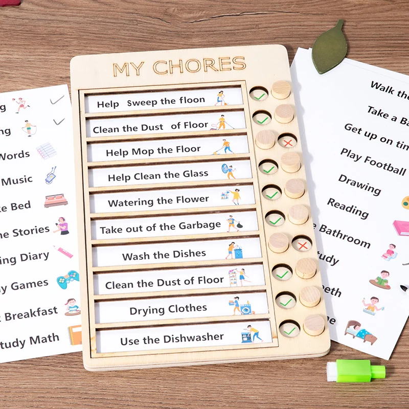 ساعة الانضباط الذاتي في الجهاز لتعليم مرحلة الطفولة المبكرة، جدول الحياة اليومية، إدارة الوقت، ألعاب الألغاز #5