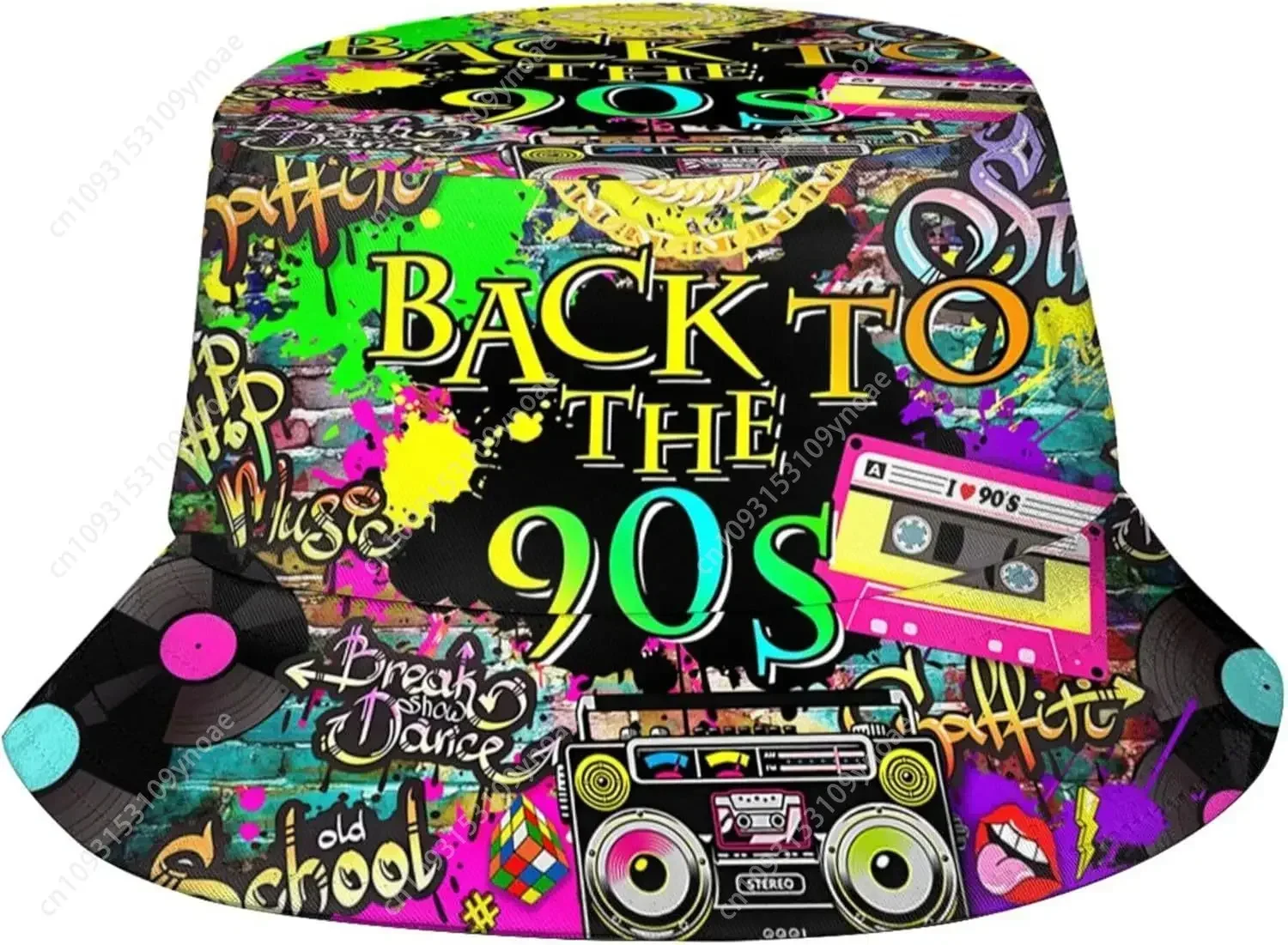 

Fashion Retro 80s 90s Bucket Hat Men Women Packable Sun Cap Rave Party Caps Outfit Accessories Fisherman Hats Outdoor headwear