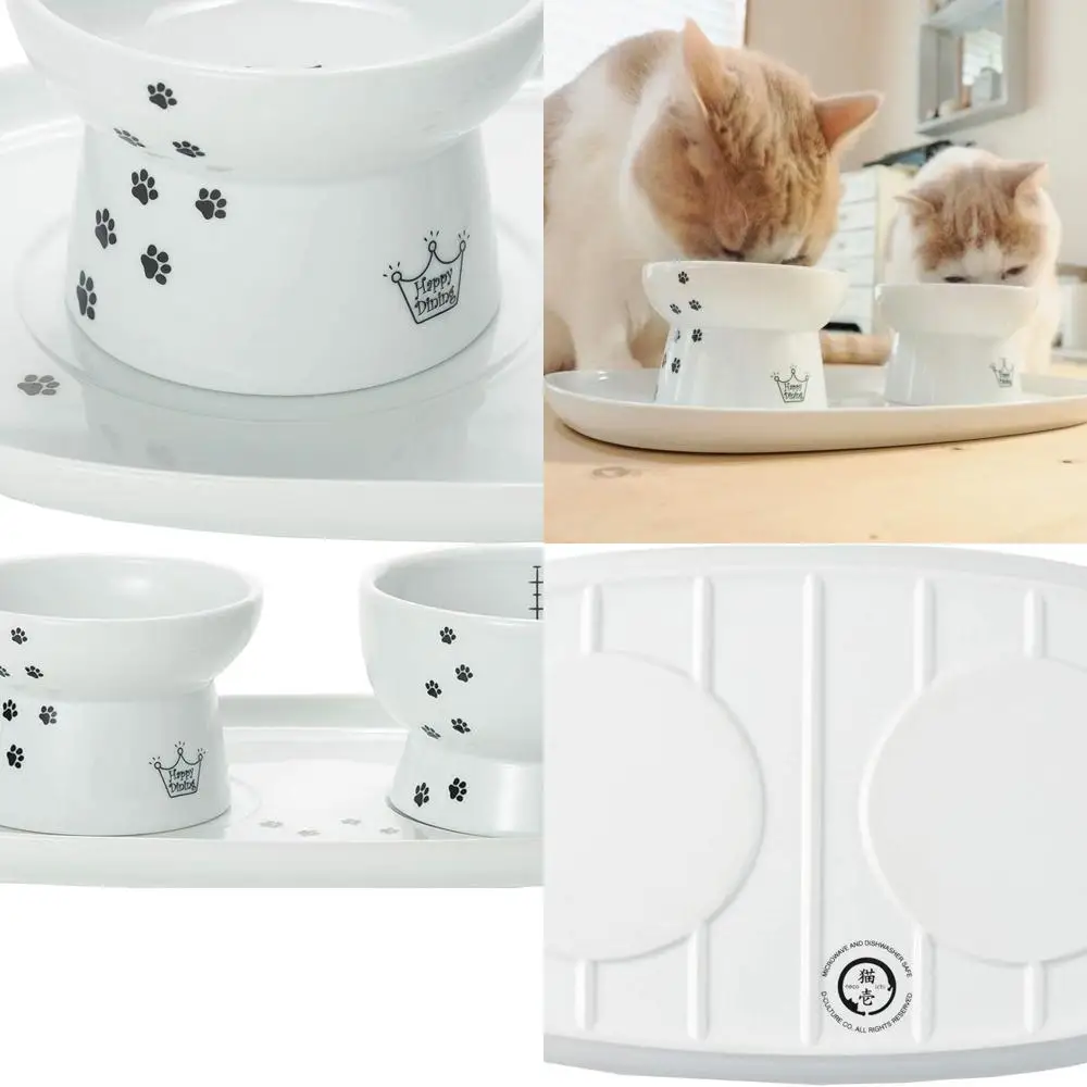 

Raised Cat Bowl Dining Tray (Bowl Set with Dining Tray)