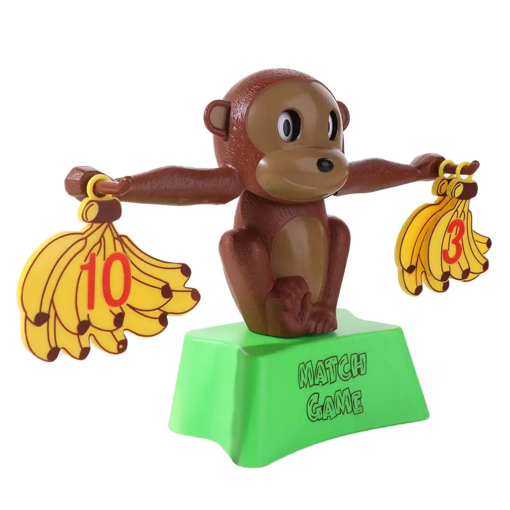Educational Montessori Math Balance Toy Learning Puzzle Digital Monkey Balance Scale Cartoon Interactive Banana Monkey Math Game