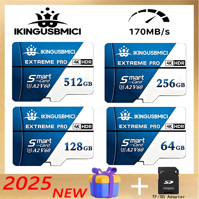 Premium TF Cards 64GB 256GB 128GB 32GB SD Cards Micro TF SD Card Memory Card Class 10 U1 for GoPro/Drone/PC/Recorder/Car DVR